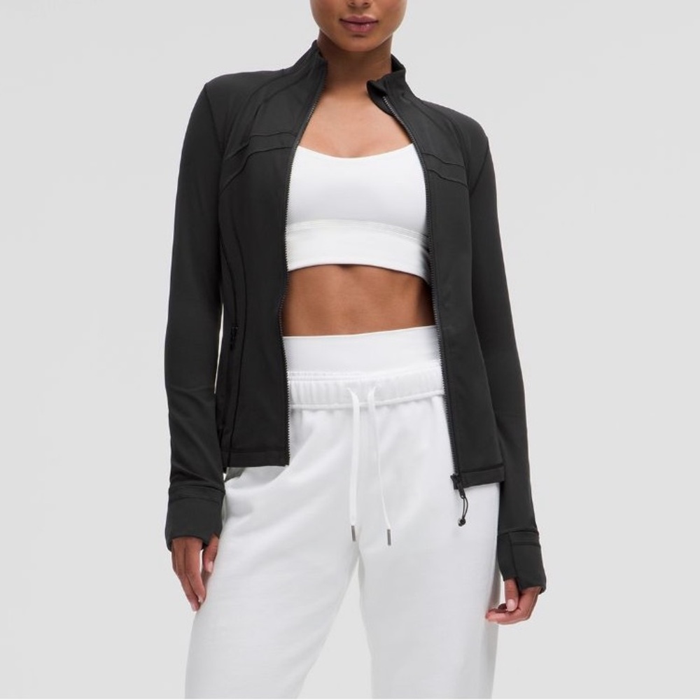 Women's Black Jacket and White Pants Set